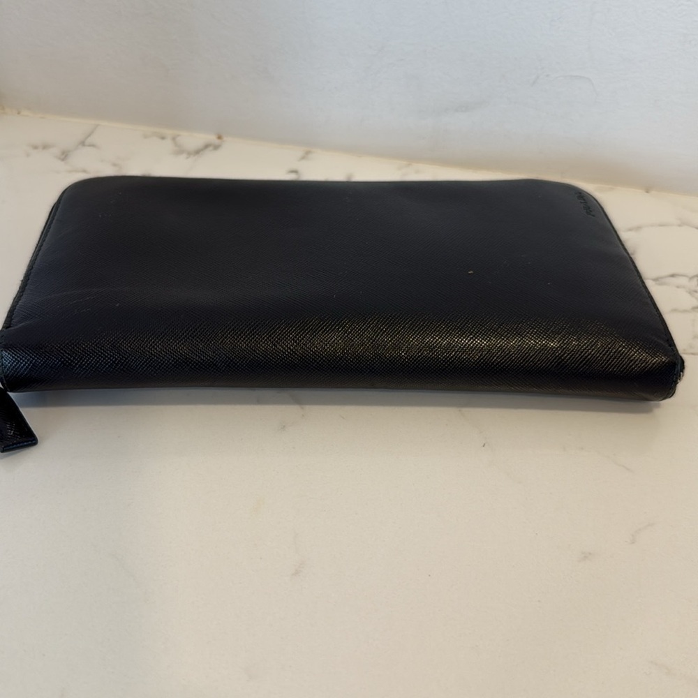 Prada Black Saffiano Leather Long Wallet - Picture 4 of 10